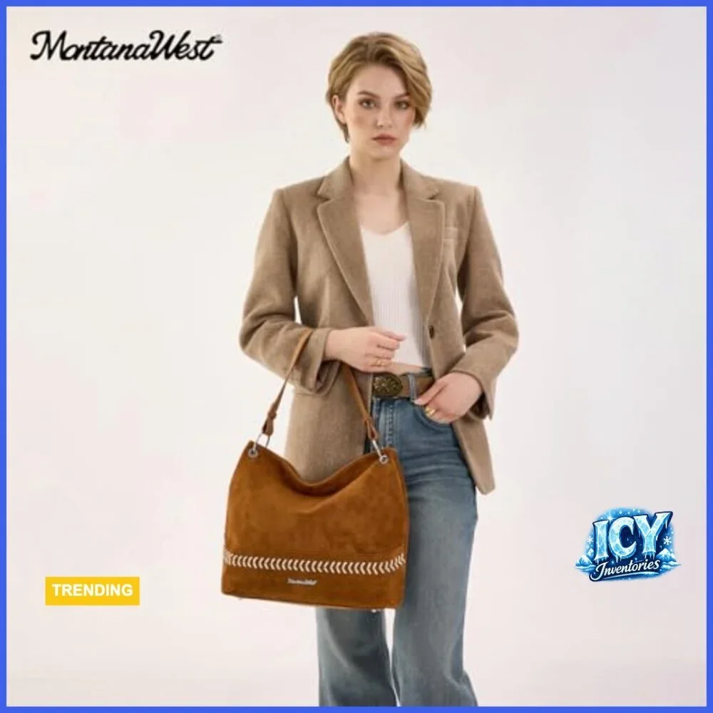 Faux Suede and PU Leather Hobo Bag with Crossbody Strap
